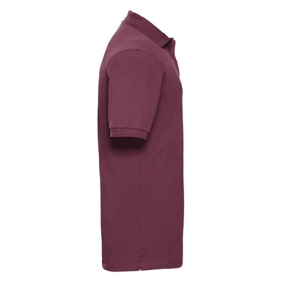 Russell Mens Ripple Kragen & Manschette Kurzarm-Poloshirt (Burgund) - Image 2