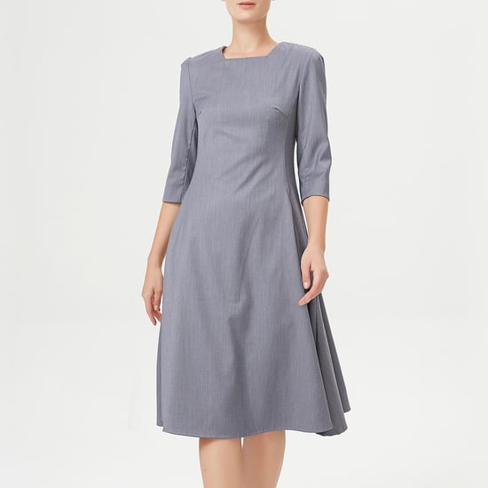 Ausgestelltes Schneiderkleid mit quadratischem Ausschnitt - Image 3