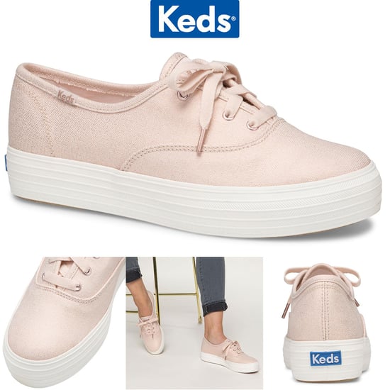 Keds Triple CVO Metallic Canvas Rose Gold Shoes with Rubber Outsole