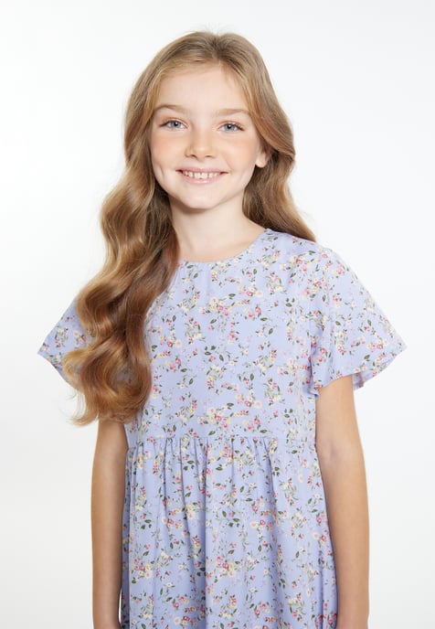 Dreimaster Kleid Mädchen (Kids) Hellblaue Blume - Image 3