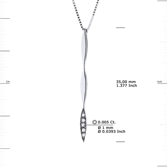 DIADEMA - Necklace with Diamonds - White Gold