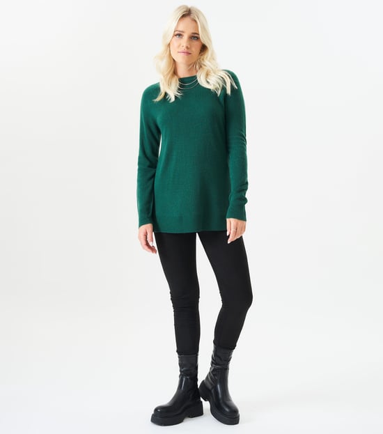 Rundhalsausschnitt Feinstrick-Pullover in Übergröße - Image 2