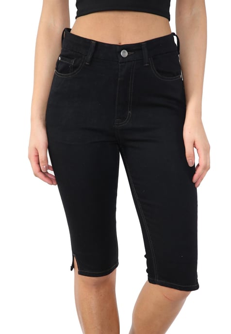 MYT Womens Magic Shaping hoch taillierte Denim Shorts Schwarz - Image 1