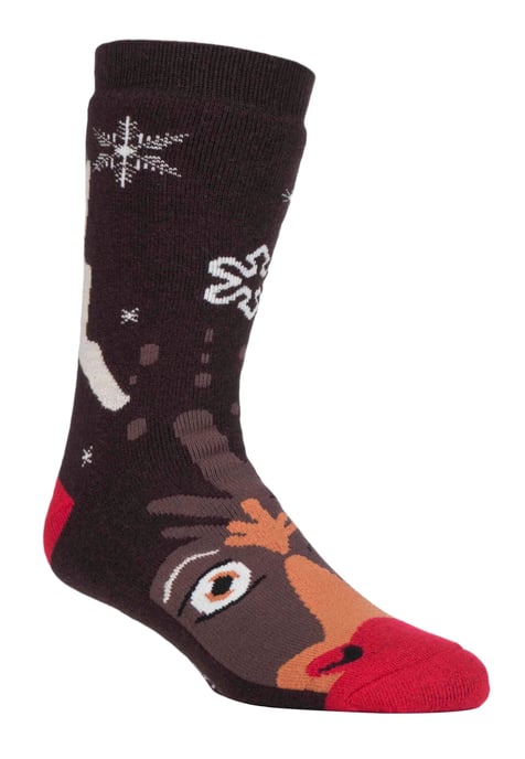 Herren-Damen-Thermo-Weihnachtssocken mit rutschfesten Socken und Greifern - Image 1
