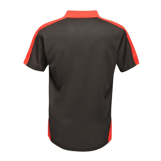 Regatta Mens Contrast Coolweave Polo Shirt (Schwarz/Klassisch Rot) - Image 2