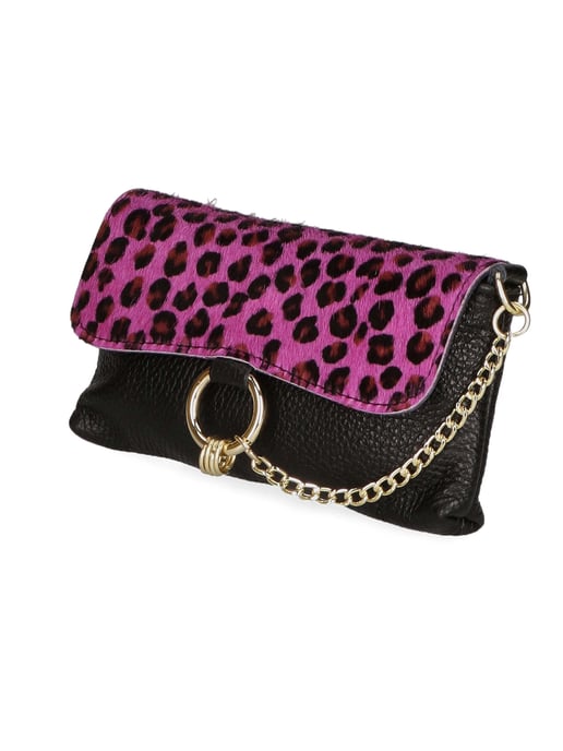 Gave Lux Clutch bag women CHEETAH FUCHSIA