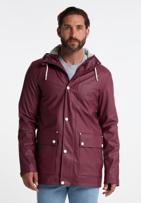 Dreimaster Regenjacke Herren Weinrot - Image 2