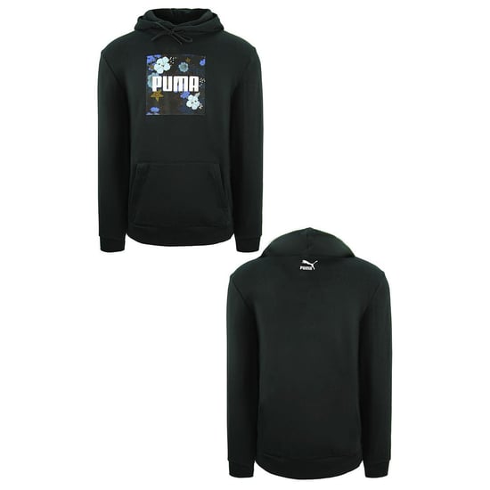 Puma Graphic Logo Long Sleeve Pullover Black Mens Hoodie 596726 01