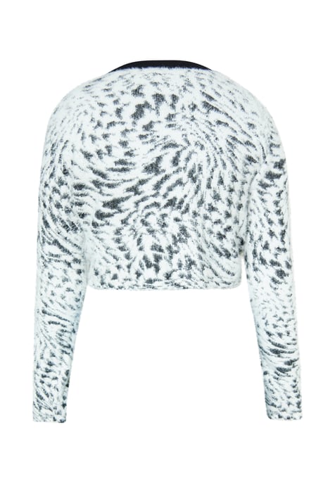 Mymo Strickjacke Damen weiss schwarz - Image 2