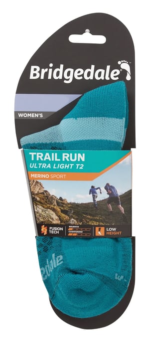 Bridgedale - Womens Sport Ultralight Merino Low Socken - Teal - Image 2