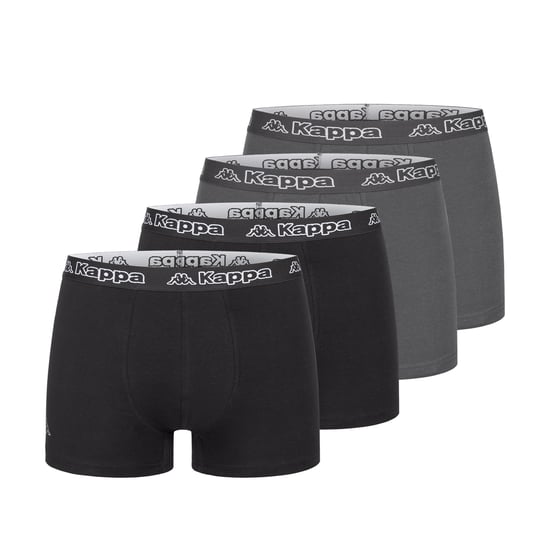 Kappa 4-Pack Boxershorts in Black/Dark Grey