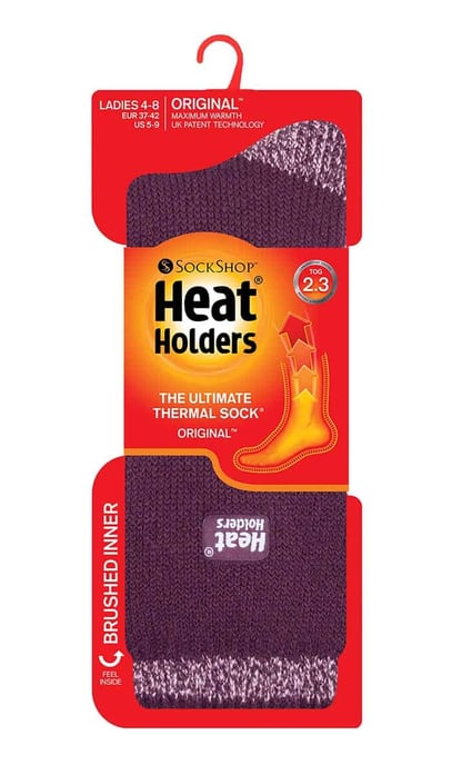 Heat Holders - Gemusterte warme Damen-Winter-Thermosocken 4-8 UK - Image 2