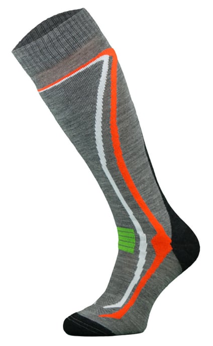 COMODO - Unisex Chaussettes Ski avec Laine Merinos Hautes Longues Genou - Gris - Image 1