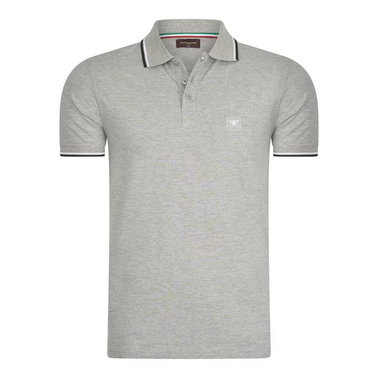 Polo Applique Pique von Cappuccino Italia in der farbe Grau. - Image 1