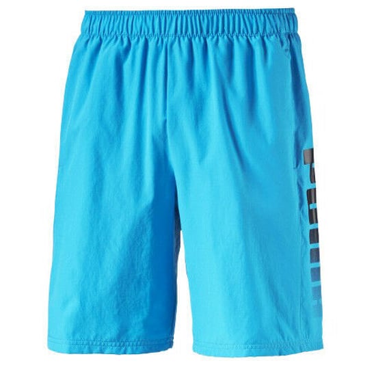 Puma Fun Big Logo gewebt blau Polyester elastisch Herren Shorts 836575 10 - Image 1