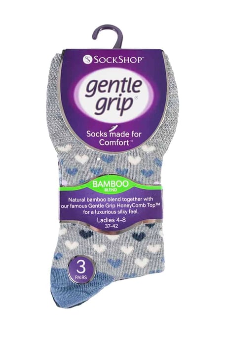 Sock Shop Gentle Grip - 6 Paar Damen nicht elastische Bambus Socken - SOLRM35 - Image 2
