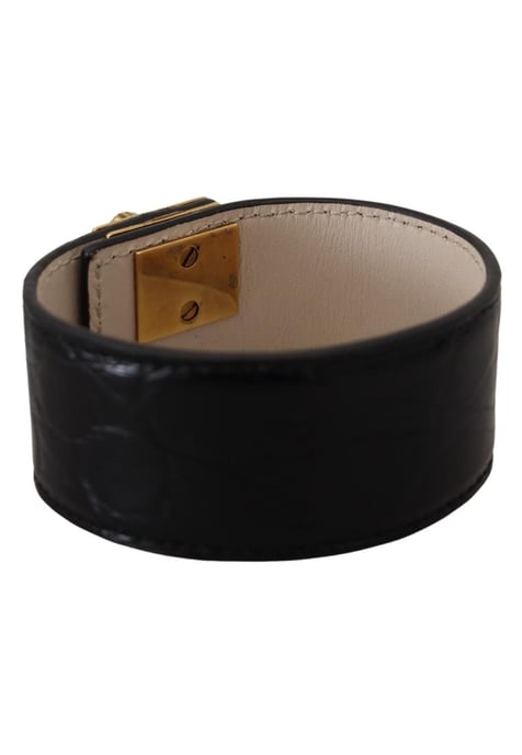 Herz-Schlusselanhanger-Armband aus schwarzem Leder - Image 2