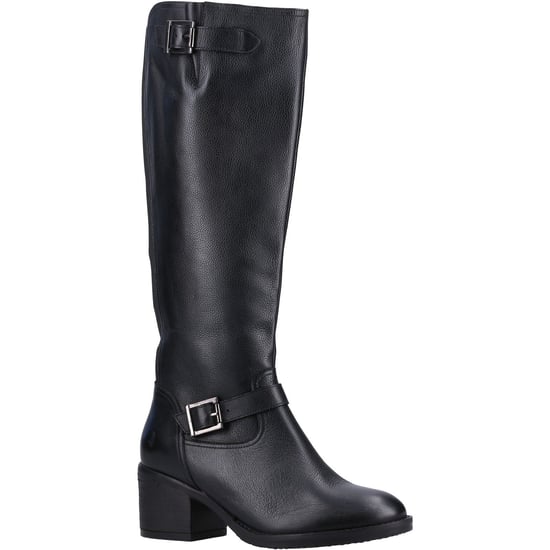 Hush Puppies Heidi Leder Damen Schwarz Leder Stiefel - Image 1