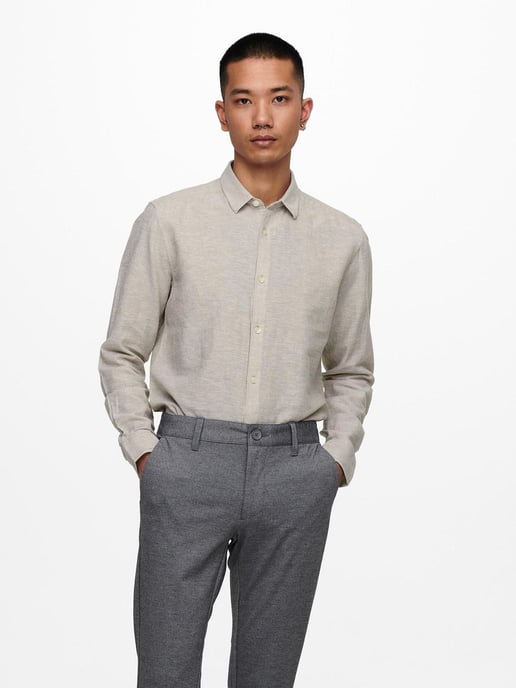 Caiden Long Sleeve Shirt - Chinchilla