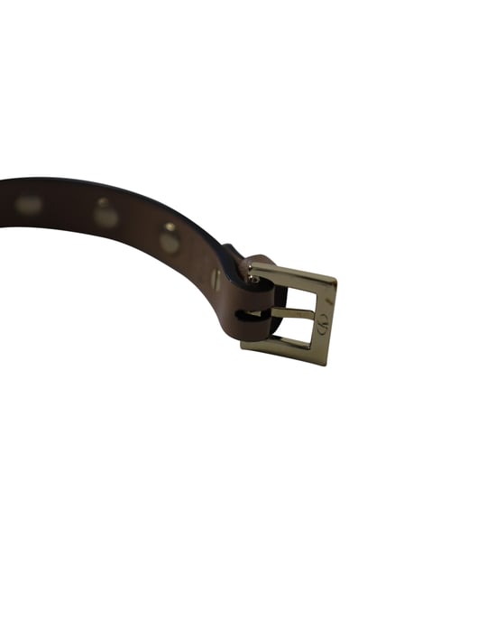 Valentino Garavani Rockstud Armband aus braunem Kalbsleder - Image 5