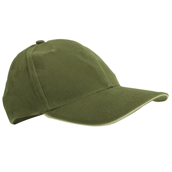 SOLS Unisex Buffalo 6 Panel Baseball Cap (Army/Beige)