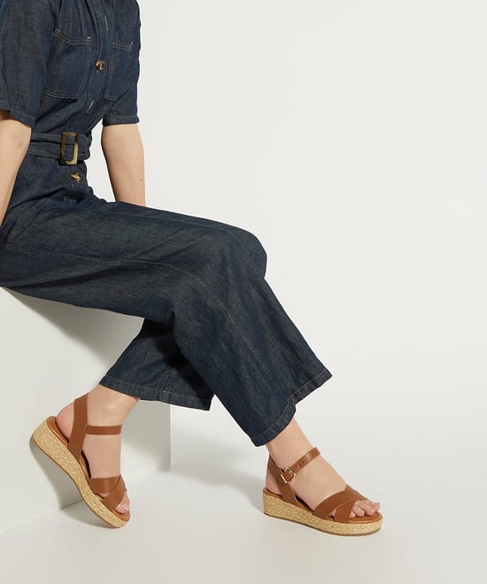 Dune Ladies WF LINNIE Wide Fit Woven Flatform Sandals Wf Linnie - Image 3