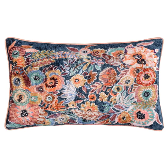 Wylder Tropics Aquess Floral Samt Kissenbezug - Image 1