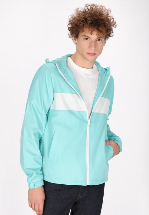 Mo Jacke Herren Türkis Weiss - Image 3