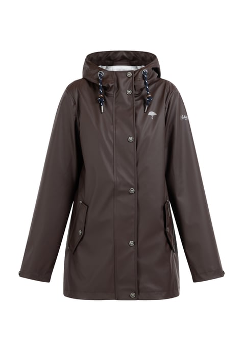 Schmuddelwedda Regenjacke Damen Dunkelbraun-271 - Image 1