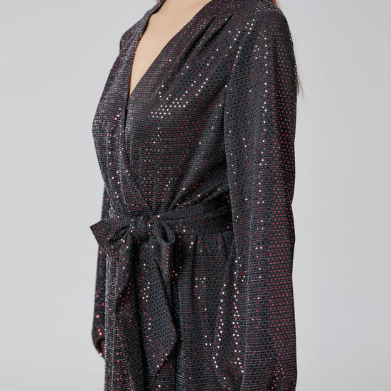 Glitzerkleid mit Wickeleffekt - Image 6