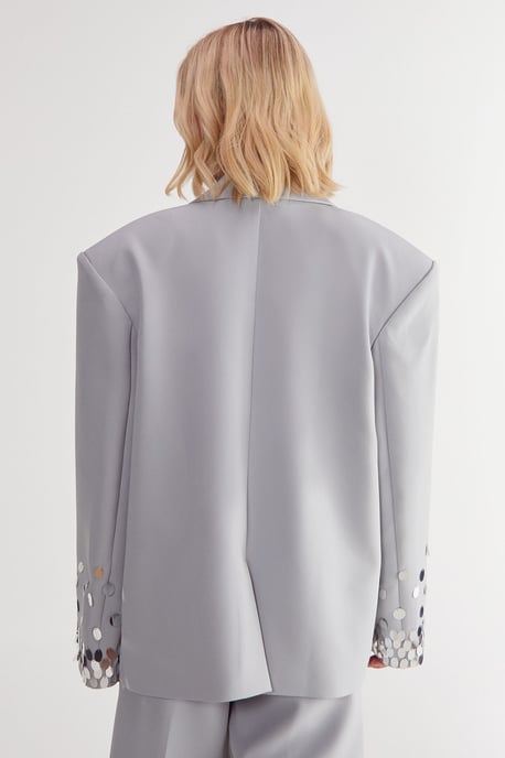Hand Embellished Ombre Sequin Blazer
