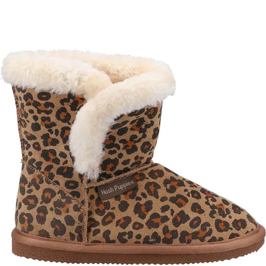 Hush Puppies Mädchen Ashlynn Leopard Print Wildleder Hausschuhe (Leopard) - Image 4