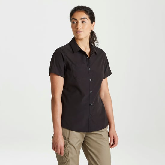 Craghoppers Womens/Ladies Expert Kiwi Short-Sleeved Shirt (Black)