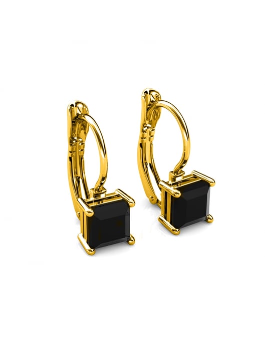 Parure et Coffret Simple Square - Doré et Noir - Image 6