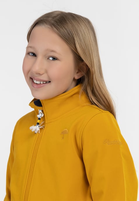 Schmuddelwedda Softshelljacke - recyceltes Material Mädchen senf - Image 5