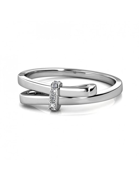 Leuchtender Schleifenring - Silber und Kristall - Image 4