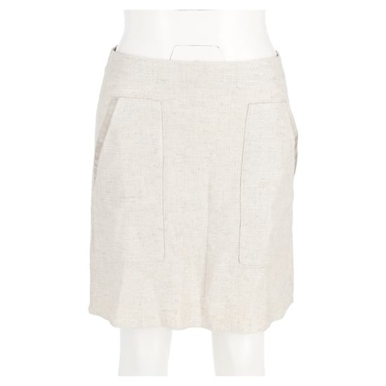 Emporio Armani Anzug Minirock aus crèmefarbener Leinen - Image 4
