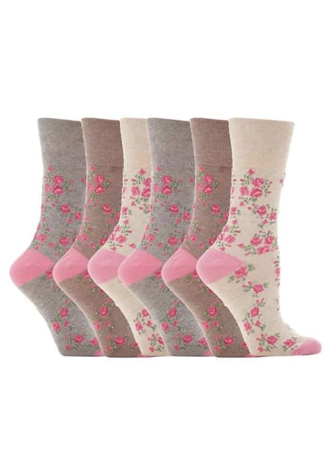 Gentle Grip - 6 Paar Damen Gentle Grip nicht elastische Socken - GG33 - Image 1