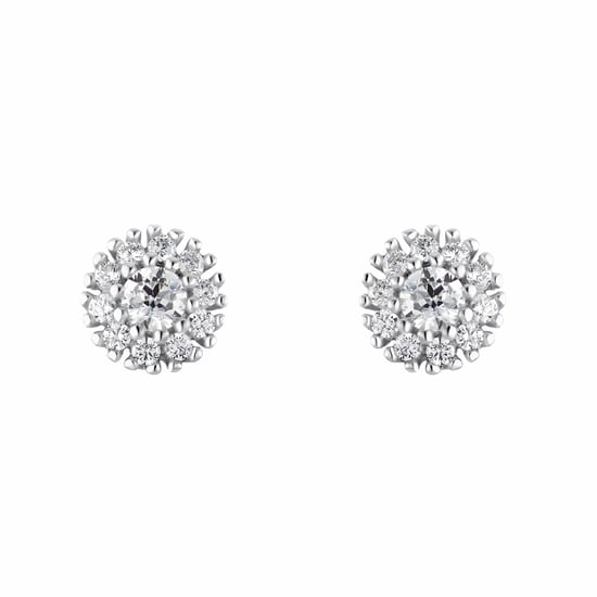 Amor Clous d'oreille pour dames, argent sterling 925 rhodié, zirconium (synth.) - Image 2