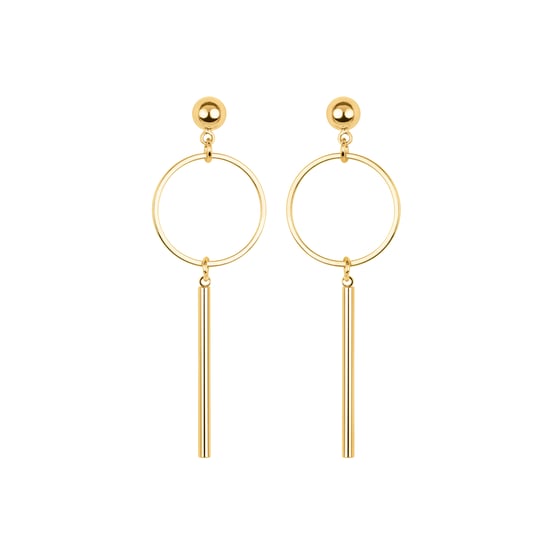 Luxenter coion earrings in 18kt yellow gold finish