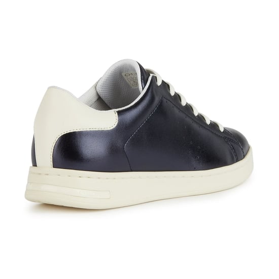 Geox D Jaysen B Leder Damen Dunkle Jeans/Optik Weiß Turnschuhe - Image 2