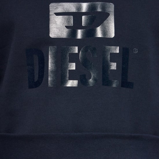 Diesel - Einfarbiges Sweatshirt In Marineblau - Image 3