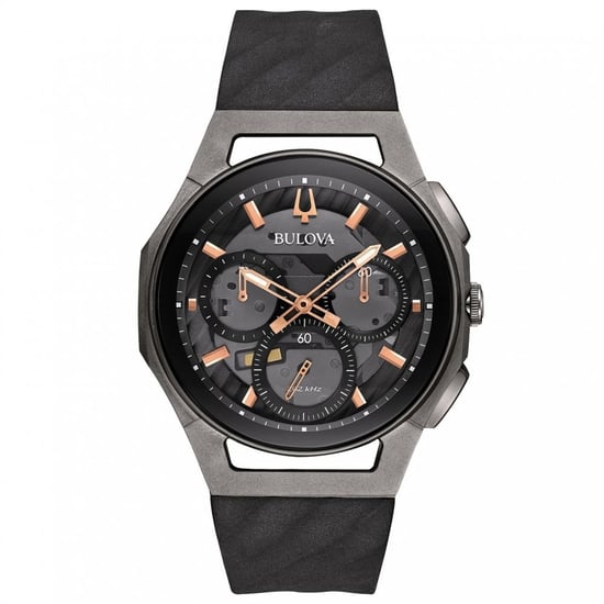 Bulova Curv Herren schwarze Uhr 98A162 - Image 1