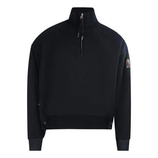 Parajumpers Quarter Zip Turtleneck Fleece Black Sweatshirt