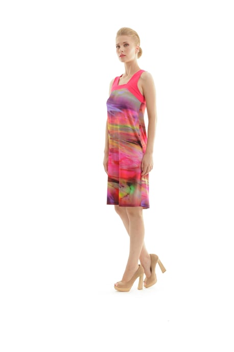 Druckkleid mit quadratischem Ausschnitt - Image 4