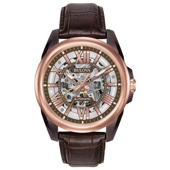 Bulova Automatik Herrenuhr Braun 98A165 - Image 1