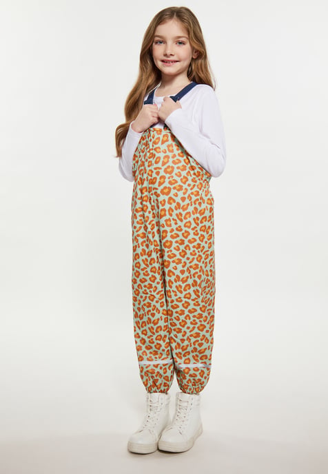 Schmuddelwedda Regenhose Mädchen (Kids) Pastellmint Orange Leo - Image 2