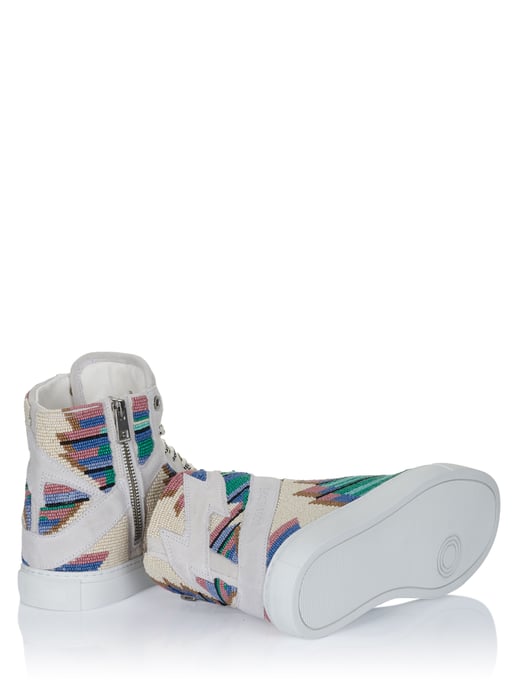 Zadig Voltaire High Flash Folk Beads Schuhe weiß - Image 3