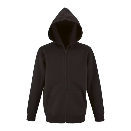 SOLS - "Stone" Hoodie mit durchgehendem Reißverschluss für Kinder (Schwarz) - Image 1