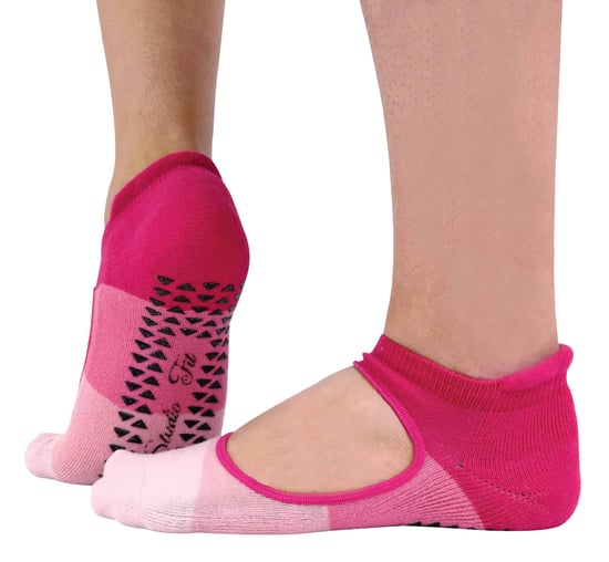 2 Paar Damen rutschfeste Grip Low Cut Unsichtbare Pilates Yoga Socken - Image 1
